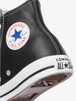 Converse Black Leather High Trainers Best