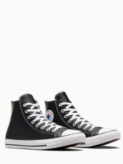 Converse Black Leather High Trainers Best