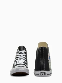 Converse Black Leather High Trainers Best