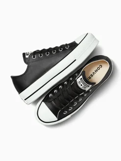 Converse Platform Lift Chuck Ox Leather Trainers Black Best
