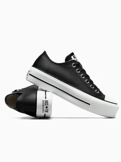 Converse Platform Lift Chuck Ox Leather Trainers Black Best