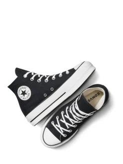 Converse Black/White Chuck Taylor All Star Lift Wide Trainers Hot