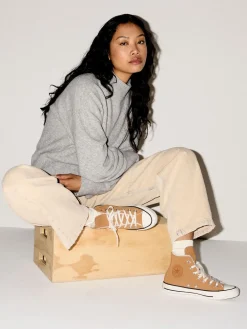 Converse Chuck Taylor All Star Winter Luxe High Trainers Brown Discount