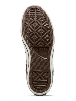 Converse Chuck Taylor Suede All Over High Trainers Leopard Brown Outlet