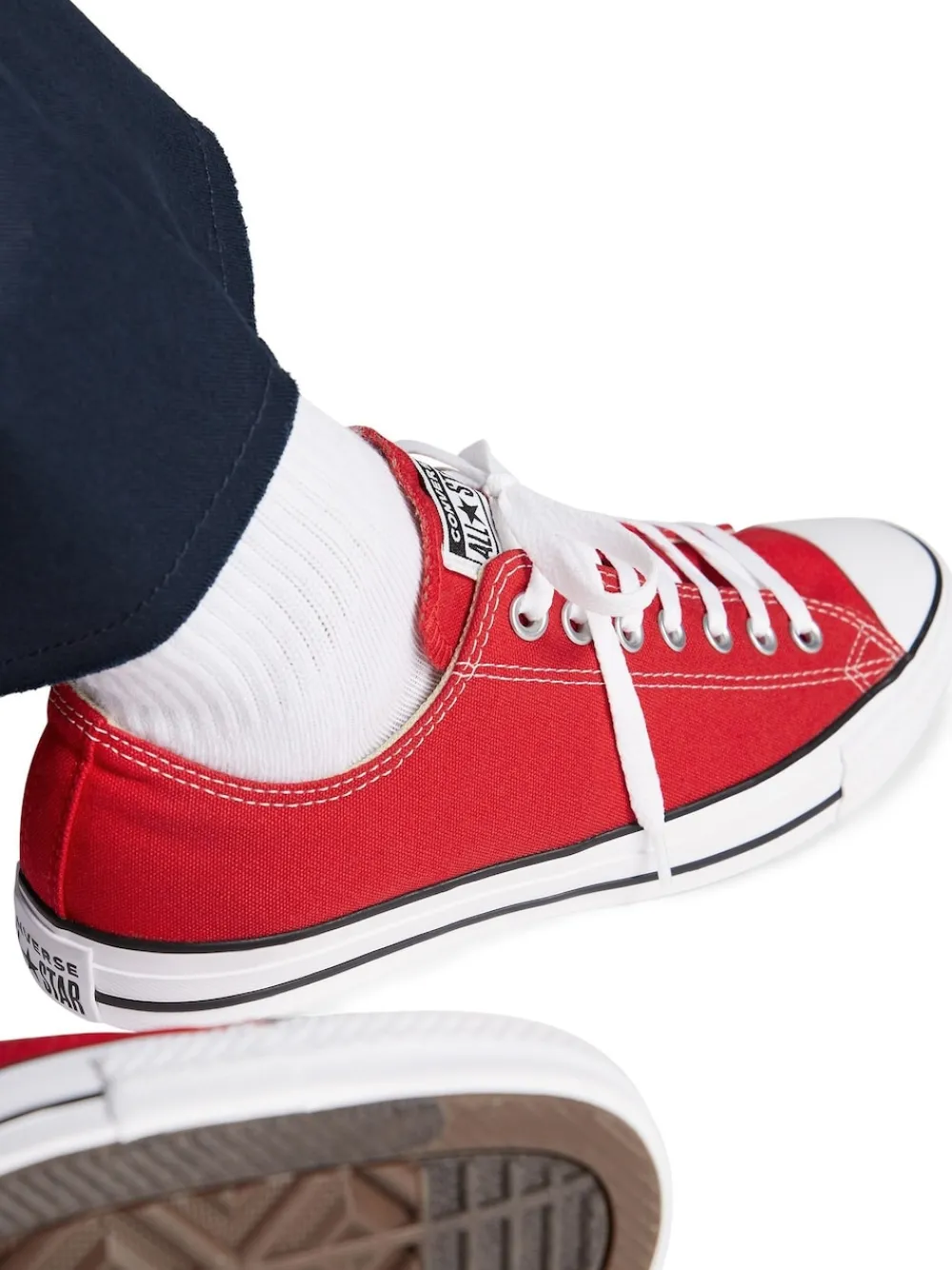 Converse Standard Fit Chuck Taylor All Star Ox Trainers Red Best