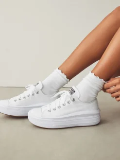 Converse All Star Move Chuck Ox Platform Trainers White Sale