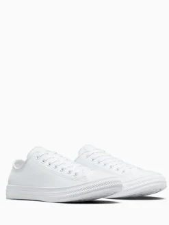 Converse White Chuck Taylor All Stars Leather Ox Trainers Hot
