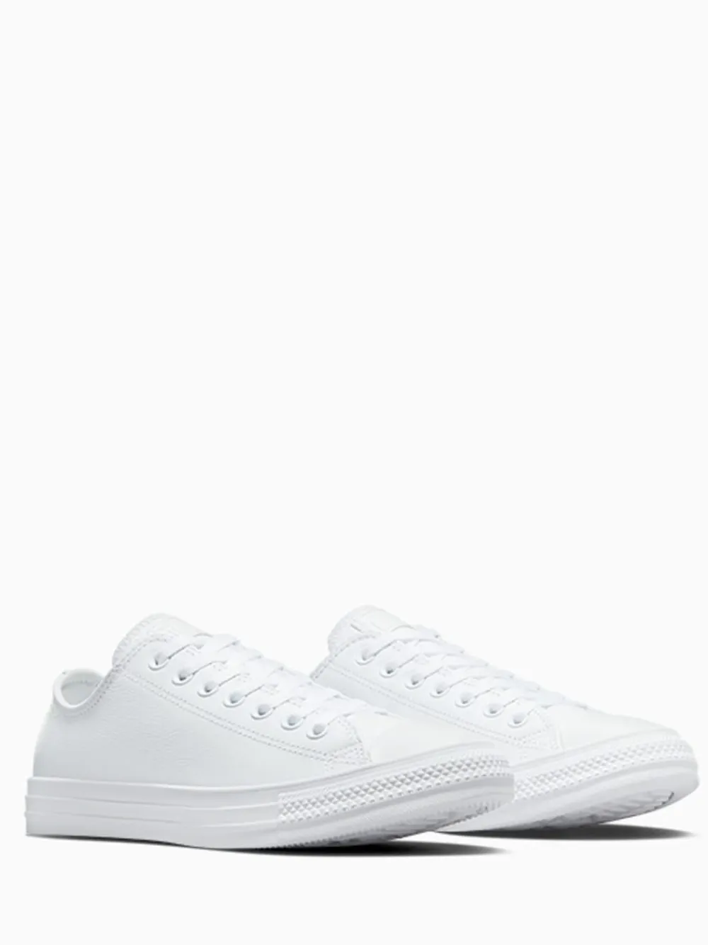 Converse White Chuck Taylor All Stars Leather Ox Trainers Hot