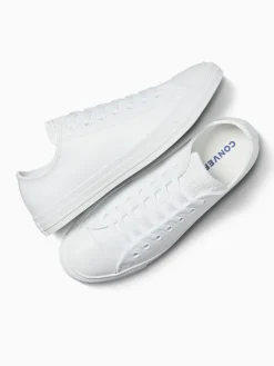 Converse White Chuck Taylor All Stars Leather Ox Trainers Hot