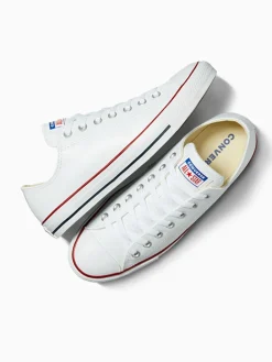 Converse White Leather Ox Trainers Sale