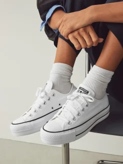 Converse Platform Lift Chuck Ox Trainers White Outlet