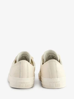 Converse White/Gold Chuck Taylor All Star Mono Leather Low Trainers Discount