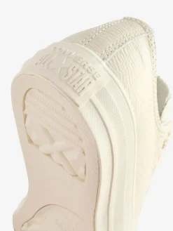 Converse White/Gold Chuck Taylor All Star Mono Leather Low Trainers Discount