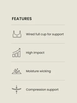 Next DD+ Non Pad Full Cup Dry Tech High Impact Sports Bra Coral Pink Hot