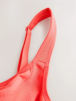 Next DD+ Non Pad Full Cup Dry Tech High Impact Sports Bra Coral Pink Hot