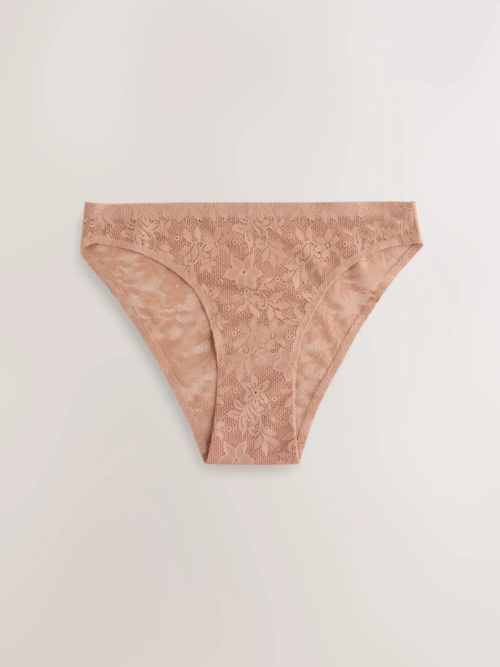 Next High Leg All-Over Lace No VPL Knickers 3 Pack Coral Pink Discount