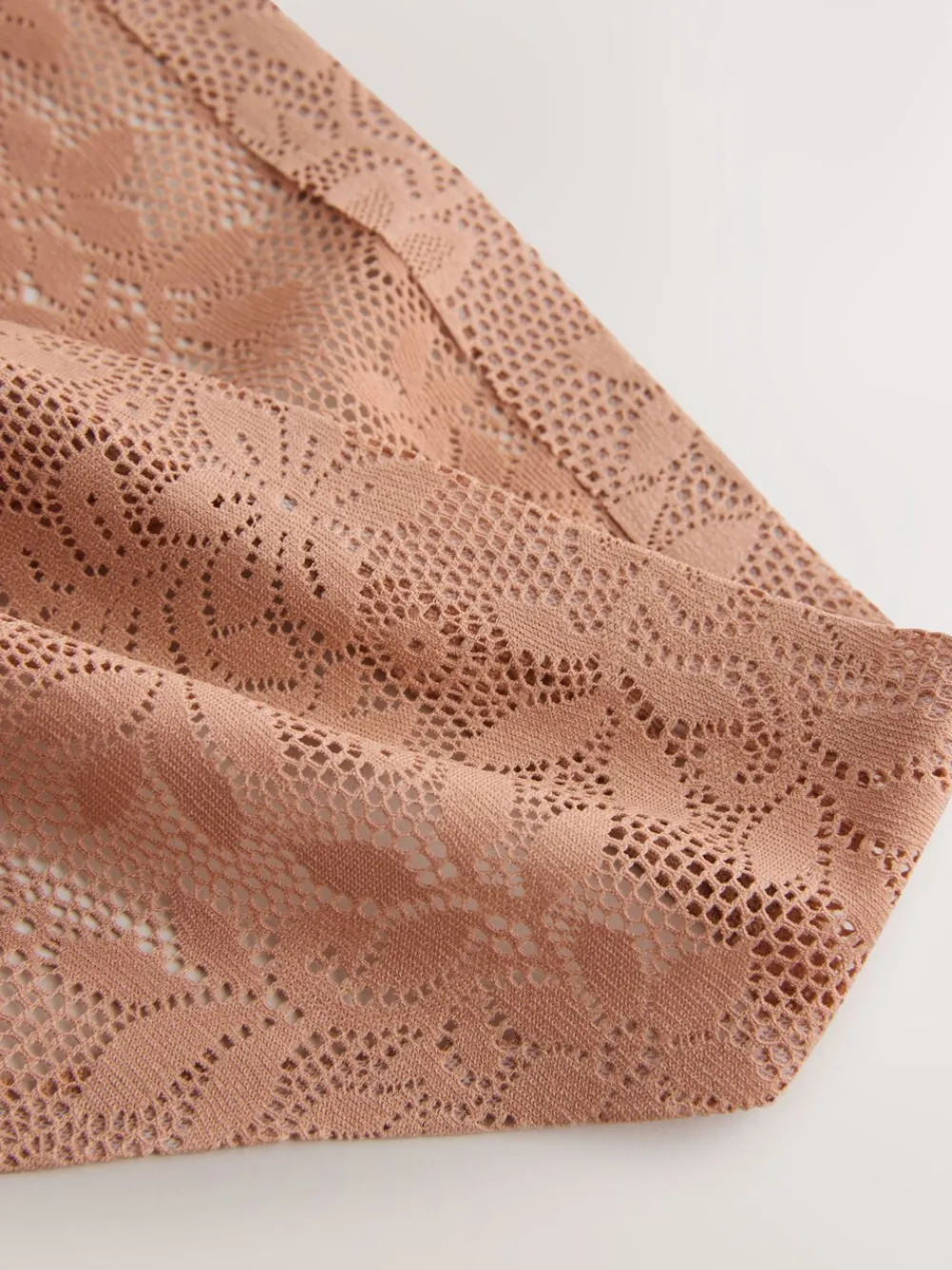 Next High Leg All-Over Lace No VPL Knickers 3 Pack Coral Pink Discount