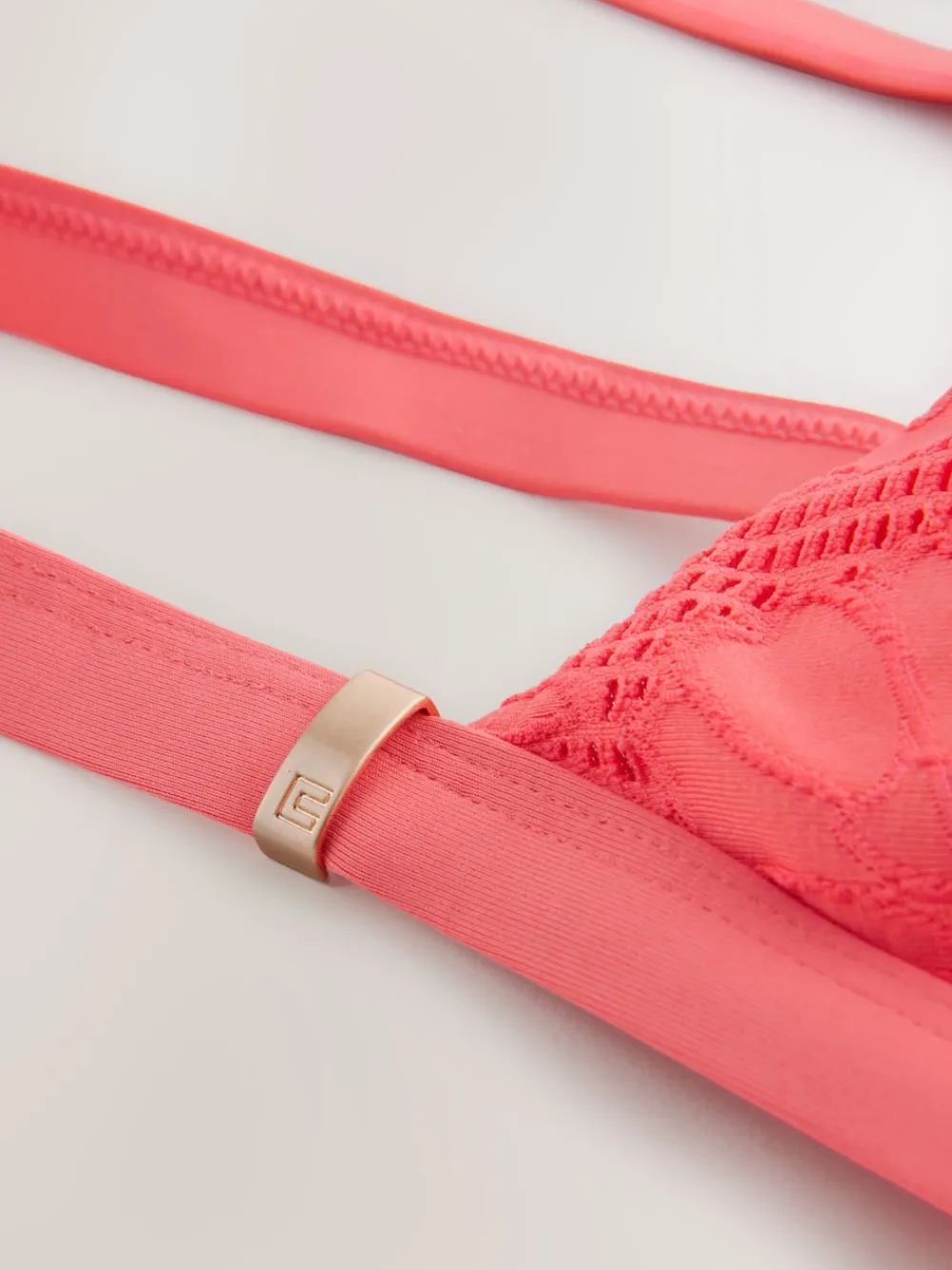 Next Coral Pink Lace Shaping Tummy Control Swimsuit Clearance