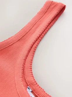 Next Pointelle Cami Vest Top Coral Pink New