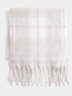 Hollister Cosy Check Scarf Grey Best