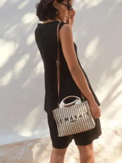 Next Cream Canvas Hand Held Bag Online