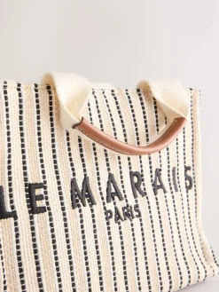 Next Cream Canvas Hand Held Bag Online