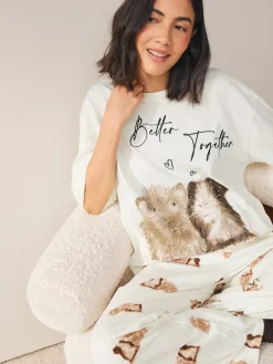 Next Cream Guinea Pig Jersey Short Sleeve Pyjamas Online