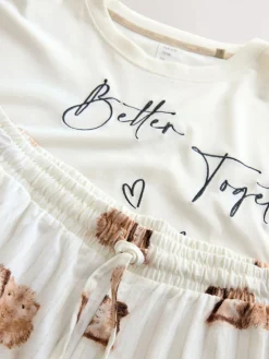 Next Cream Guinea Pig Jersey Short Sleeve Pyjamas Online