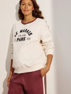 Next Cream Maternity Graphic Sweatshirt Online