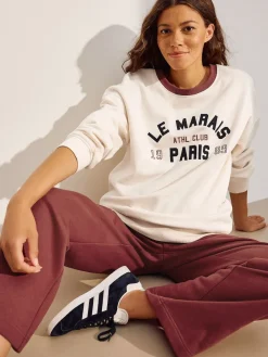 Next Cream Maternity Graphic Sweatshirt Online