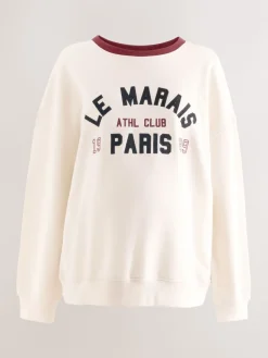 Next Cream Maternity Graphic Sweatshirt Online