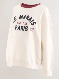 Next Cream Maternity Graphic Sweatshirt Online