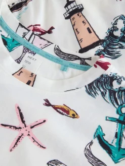 Next Long Sleeve Pyjamas Cream Mermaid Best