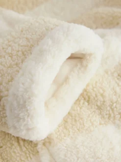 Next Cream Textured Stripe Dressing Gown Sale