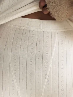 Next Thermal Maximum Warmth Cosy Pointelle Leggings Cream Discount