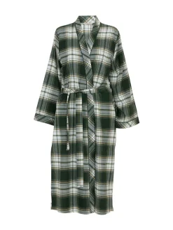 Cyberjammies Green Long Check Dressing Gown Online