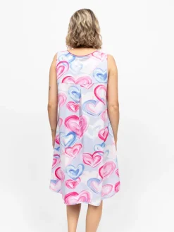 Cyberjammies Pink Heart Printed Jersey Bus Swing Nightdress Discount