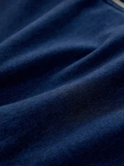 Next Dark Blue Denim Jersey Zip Through Hoodie Hot