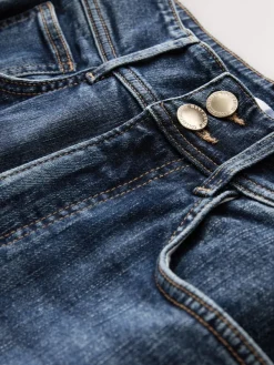 Next High Rise Stretch Wide Leg Jeans Dark Blue Sale