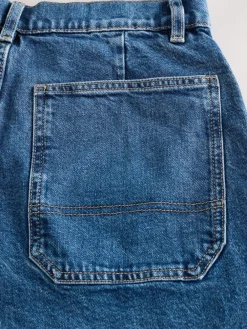 Next High Rise Utility Wide Leg Jeans Dark Blue Clearance