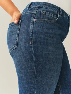 Next Dark Blue Hourglass Mid Rise Authentic Bootcut Jeans Clearance