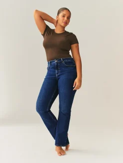 Next Dark Blue Hourglass Stretch Bootcut Denim Jeans Online