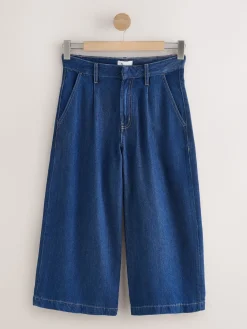 Next N.Premium High Rise Culotte Jeans Dark Blue Online