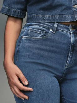 Next Wide Leg Hourglass Jeans Dark Blue Hot