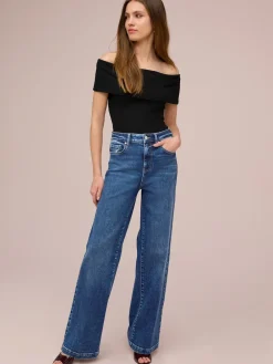 Next Wide Leg Jeans Dark Blue Best