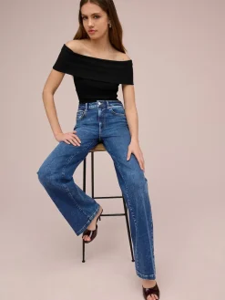 Next Wide Leg Jeans Dark Blue Best