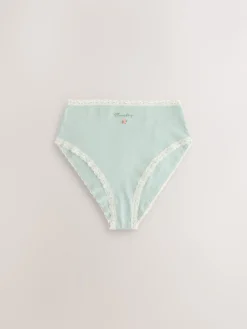 Next High Waist High Leg Cotton and Lace Knickers 7 Pack Days Of The Week Best