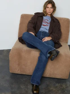 Next Mid Rise Authentic Bootcut Jeans Denim Dark Blue New