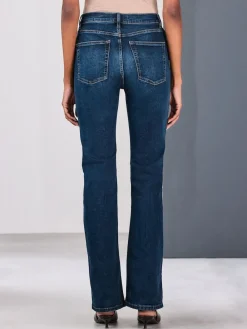 Next Mid Rise Stretch Bootcut Jeans Denim Dark Blue Best