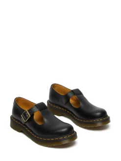 Dr. Martens Black Polley Smooth Leather Shoes Outlet